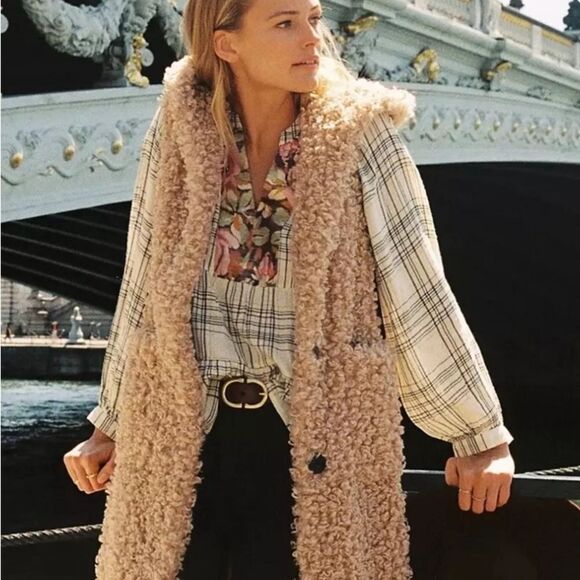 New Anthropologie Darlene Plaid Peasant Blouse Size S - Picture 3 of 9